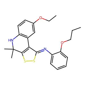 8-ethoxy-4,4-dimethyl-N-(2-propoxyphenyl)-5H-dithiolo[3,4-c]quinolin-1-imine structure