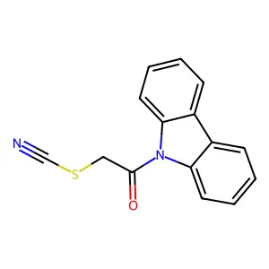 (2-Carbazol-9-yl-2-oxoethyl) thiocyanate structure