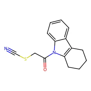 2-oxo-2-(1,2,3,4-tetrahydro-9H-carbazol-9-yl)ethyl thiocyanate structure