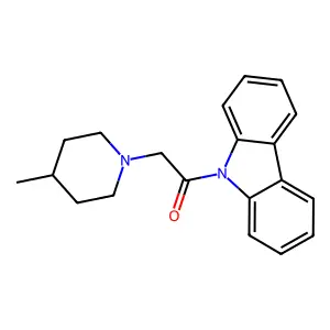 1-Carbazol-9-yl-2-(4-methylpiperidin-1-yl)ethanone structure