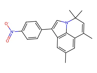 4,4,6,8-tetramethyl-1-(4-nitrophenyl)-4H-pyrrolo[3,2,1-ij]quinoline structure