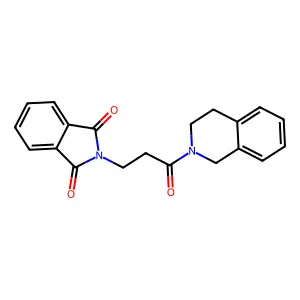 2-[3-(3,4-dihydro-1H-isoquinolin-2-yl)-3-oxopropyl]isoindole-1,3-dione structure