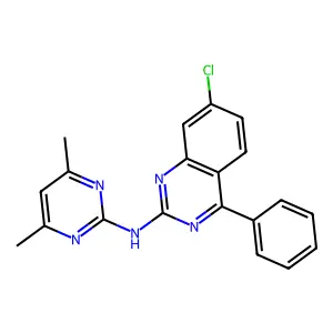 7-chloro-N-(4,6-dimethylpyrimidin-2-yl)-4-phenylquinazolin-2-amine structure