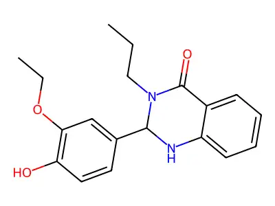 2-(3-ethoxy-4-hydroxyphenyl)-3-propyl-2,3-dihydroquinazolin-4(1H)-one structure