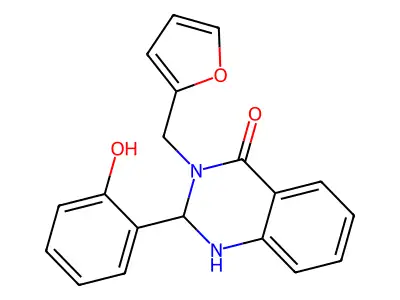 3-(Furan-2-ylmethyl)-2-(2-hydroxyphenyl)-1,2-dihydroquinazolin-4-one structure