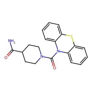 1-(Phenothiazine-10-carbonyl)piperidine-4-carboxamide structure