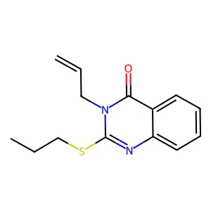 3-allyl-2-(propylsulfanyl)-4(3H)-quinazolinone structure