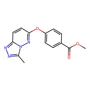 Methyl 4-({3-methyl-[1,2,4]triazolo[4,3-B]pyridazin-6-YL}oxy)benzoate structure