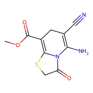 methyl 5-amino-6-cyano-3-oxo-7H-[1,3]thiazolo[3,2-a]pyridine-8-carboxylate structure