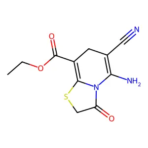 ethyl 5-amino-6-cyano-3-oxo-7H-[1,3]thiazolo[3,2-a]pyridine-8-carboxylate structure