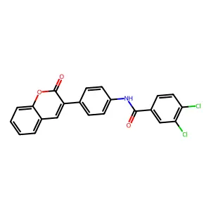 3,4-dichloro-N-[4-(2-oxo-2H-chromen-3-yl)phenyl]benzamide structure