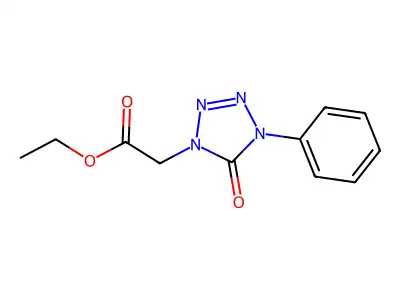 Ethyl 2-(5-oxo-4-phenyltetrazol-1-yl)acetate structure