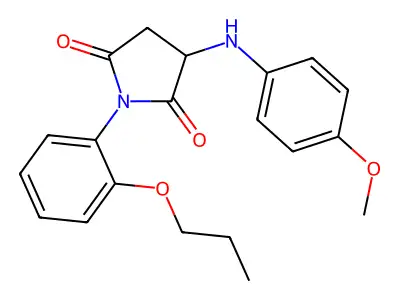 3-[(4-Methoxyphenyl)amino]-1-(2-propoxyphenyl)pyrrolidine-2,5-dione structure