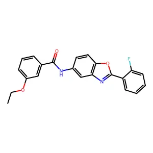 3-ethoxy-N-[2-(2-fluorophenyl)-1,3-benzoxazol-5-yl]benzamide structure