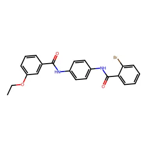 2-bromo-N-{4-[(3-ethoxybenzoyl)amino]phenyl}benzamide structure
