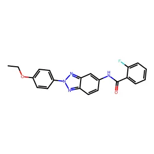 N-[2-(4-ethoxyphenyl)-2H-1,2,3-benzotriazol-5-yl]-2-fluorobenzamide structure
