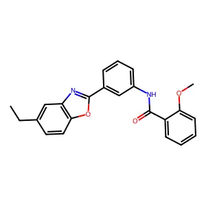 N-[3-(5-ethyl-1,3-benzoxazol-2-yl)phenyl]-2-methoxybenzamide structure
