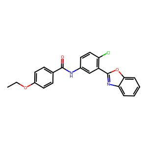 N-[3-(1,3-benzoxazol-2-yl)-4-chlorophenyl]-4-ethoxybenzamide structure
