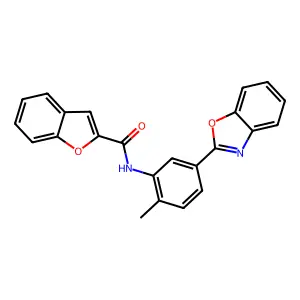 N-[5-(1,3-benzoxazol-2-yl)-2-methylphenyl]-1-benzofuran-2-carboxamide structure