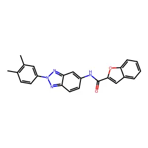N-[2-(3,4-dimethylphenyl)benzotriazol-5-yl]-1-benzofuran-2-carboxamide structure