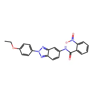 N-[2-(4-ethoxyphenyl)benzotriazol-5-yl]-2-nitrobenzamide structure