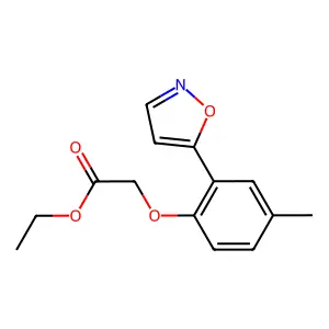 Ethyl 2-(2-(isoxazol-5-yl)-4-methylphenoxy)acetate structure
