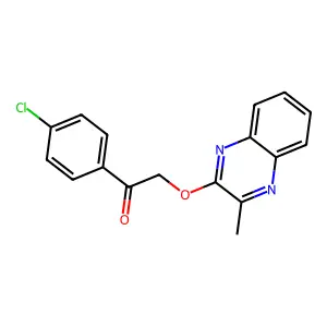 1-(4-Chlorophenyl)-2-(3-methylquinoxalin-2-yl)oxyethanone structure
