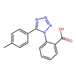 2-[5-(4-methylphenyl)-1H-tetraazol-1-yl]benzoic acid structure
