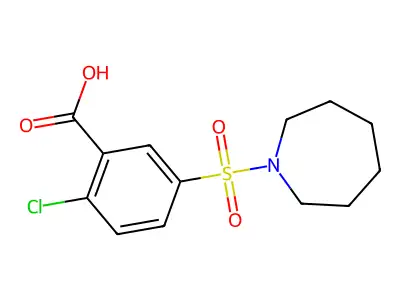 5-(Azepan-1-ylsulfonyl)-2-chlorobenzoic acid structure