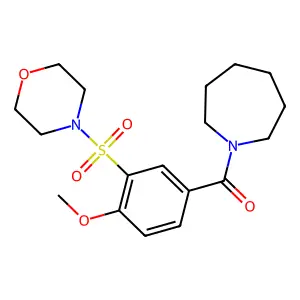 Azepan-1-yl-(4-methoxy-3-morpholin-4-ylsulfonylphenyl)methanone structure