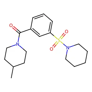 (4-Methylpiperidin-1-yl)-(3-piperidin-1-ylsulfonylphenyl)methanone structure