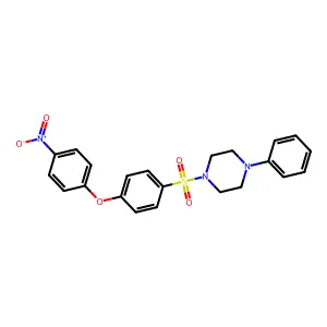 1-[(4-{4-Nitrophenoxy}phenyl)sulfonyl]-4-phenylpiperazine structure