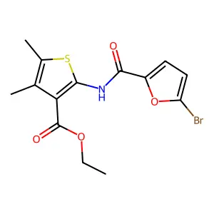 Ethyl 2-[(5-bromo-2-furoyl)amino]-4,5-dimethyl-3-thiophenecarboxylate structure