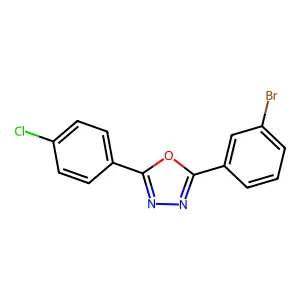 2-(3-Bromophenyl)-5-(4-chlorophenyl)-1,3,4-oxadiazole structure