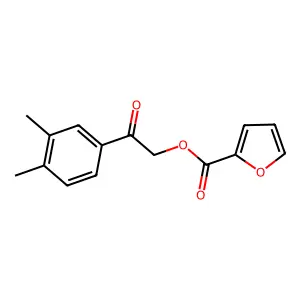 2-(3,4-Dimethylphenyl)-2-oxoethyl 2-furoate structure