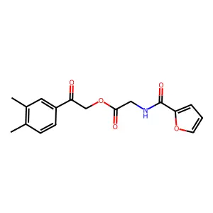 [2-(3,4-Dimethylphenyl)-2-oxoethyl] 2-(furan-2-carbonylamino)acetate structure