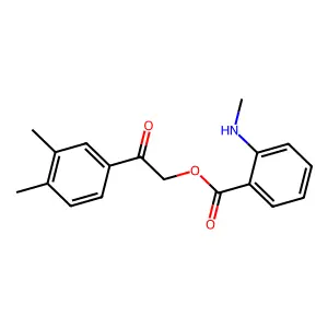 2-(3,4-Dimethylphenyl)-2-oxoethyl 2-(methylamino)benzoate structure
