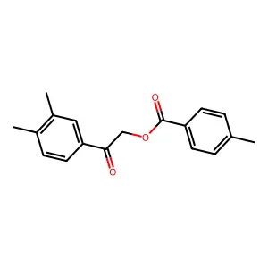 2-(3,4-Dimethylphenyl)-2-oxoethyl 4-methylbenzoate structure
