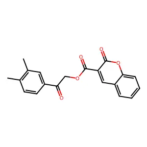 2-(3,4-dimethylphenyl)-2-oxoethyl 2-oxo-2H-chromene-3-carboxylate structure