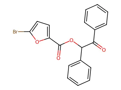 2-Oxo-1,2-diphenylethyl 5-bromofuran-2-carboxylate structure