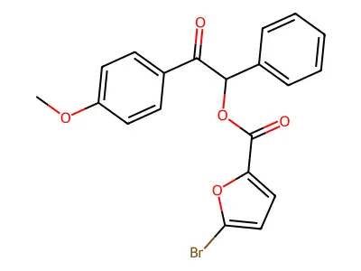 2-(4-Methoxyphenyl)-2-oxo-1-phenylethyl 5-bromo-2-furoate structure