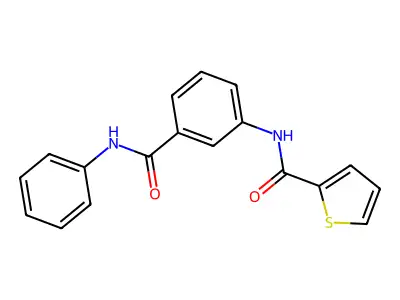 N-[3-(phenylcarbamoyl)phenyl]thiophene-2-carboxamide structure