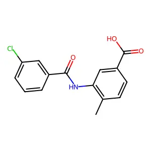 3-[(3-Chlorobenzoyl)amino]-4-methylbenzoic acid structure
