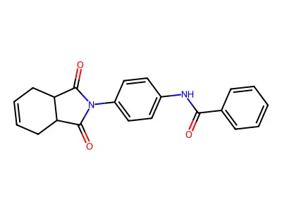 N-[4-(1,3-dioxo-3a,4,7,7a-tetrahydroisoindol-2-yl)phenyl]benzamide structure