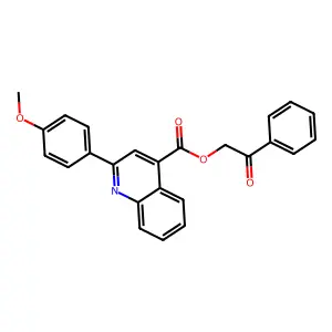 2-Oxo-2-phenylethyl 2-(4-methoxyphenyl)-4-quinolinecarboxylate structure