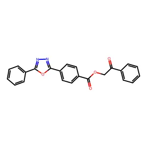 2-Oxo-2-phenylethyl 4-(5-phenyl-1,3,4-oxadiazol-2-yl)benzoate structure