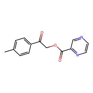 2-(4-Methylphenyl)-2-oxoethyl pyrazine-2-carboxylate structure