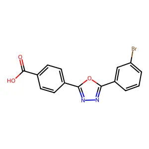 4-[5-(3-Bromophenyl)-1,3,4-oxadiazol-2-yl]benzoic acid structure