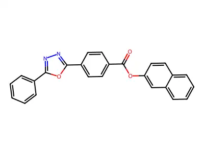 2-Naphthyl 4-(5-phenyl-1,3,4-oxadiazol-2-yl)benzoate structure