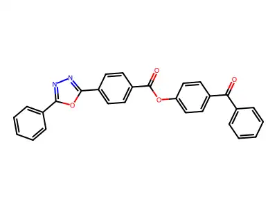 4-(Phenylcarbonyl)phenyl 4-(5-phenyl-1,3,4-oxadiazol-2-yl)benzoate structure